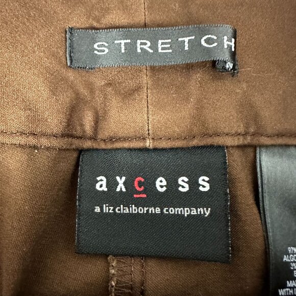Axcess By Liz Claiborne Womens Brown Stretch Bermuda Shorts Size 10 - Picture 3 of 6
